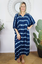 Load image into Gallery viewer, Long Kaftan Dress Nirvana Print
