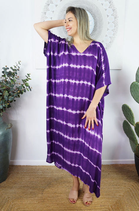 Long Kaftan Dress Nirvana Print