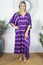 Load image into Gallery viewer, Long Kaftan Dress Nirvana Print
