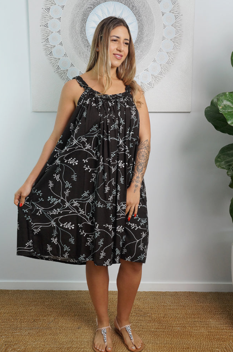 Short Magnum Dress Sari Print