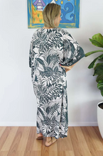 Load image into Gallery viewer, Long Kaftan Dress Betelnut Print
