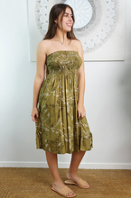 Load image into Gallery viewer, Short Smock Dress Sari Print
