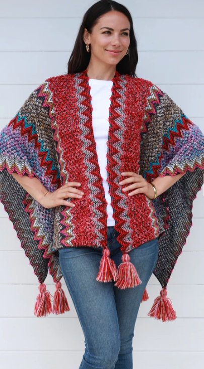 Knitted Cape / Wrap Scarf