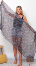 Load image into Gallery viewer, Large Cotton Feel Scarf Paisley Print
