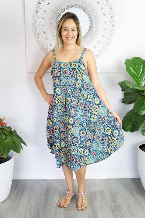 Mid Length Montego Dress Tijuana Print