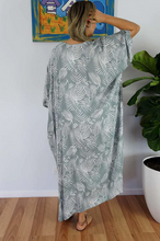 Load image into Gallery viewer, Long Kaftan Dress Palm Cove Print
