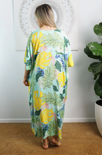 Load image into Gallery viewer, Premium Long Kaftan Dress Tiwi Print
