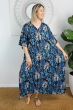 Load image into Gallery viewer, Premium Long Kaftan Dress Kavieng Print
