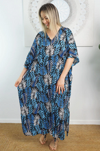 Load image into Gallery viewer, Premium Long Kaftan Dress Kavieng Print
