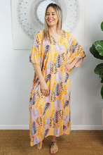 Load image into Gallery viewer, Premium Long Kaftan Dress Kavieng Print
