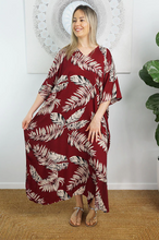 Load image into Gallery viewer, Premium Long Kaftan Dress Maui Print
