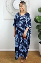 Load image into Gallery viewer, Premium Long Kaftan Dress Maui Print
