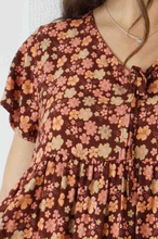 Load image into Gallery viewer, Kiki Baby Doll Dress Dahlia Print
