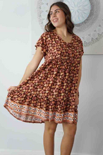 Load image into Gallery viewer, Kiki Baby Doll Dress Dahlia Print
