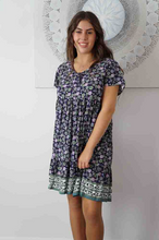 Load image into Gallery viewer, Kiki Baby Doll Dress Dahlia Print
