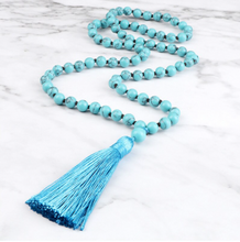 Load image into Gallery viewer, Hand Knotted Semi-Precious Stone Bead Long Necklace
