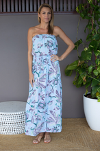 Load image into Gallery viewer, Long Tube Dress Lyrebird Print
