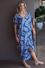 Load image into Gallery viewer, Frill Toga Dress Crossover Print
