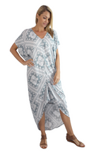 Load image into Gallery viewer, Frill Toga Dress Crossover Print
