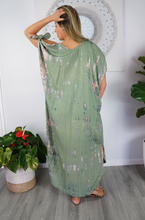 Load image into Gallery viewer, Cold Shoulder Mykonos Dress Tie Dye Print
