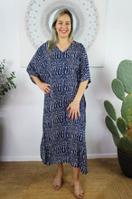 Load image into Gallery viewer, Long Kaftan Dress Jellybean Print
