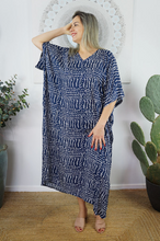 Load image into Gallery viewer, Long Kaftan Dress Jellybean Print
