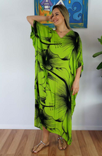 Load image into Gallery viewer, Long Kaftan Dress Outline Print
