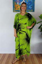 Load image into Gallery viewer, Long Kaftan Dress Outline Print
