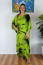 Load image into Gallery viewer, Long Kaftan Dress Outline Print
