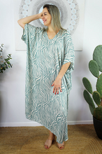 Load image into Gallery viewer, Long Kaftan Dress Madagascar Print
