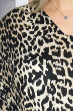 Load image into Gallery viewer, Long Kaftan Dress Leopard Print

