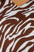 Load image into Gallery viewer, Short Tunic Zebra Print
