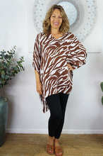 Load image into Gallery viewer, Short Tunic Zebra Print
