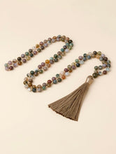 Load image into Gallery viewer, Hand Knotted Semi-Precious Stone Bead Long Necklace
