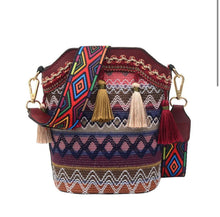 Load image into Gallery viewer, Boho Crossbody Tassel Bag
