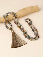 Load image into Gallery viewer, Hand Knotted Semi-Precious Stone Bead Long Necklace
