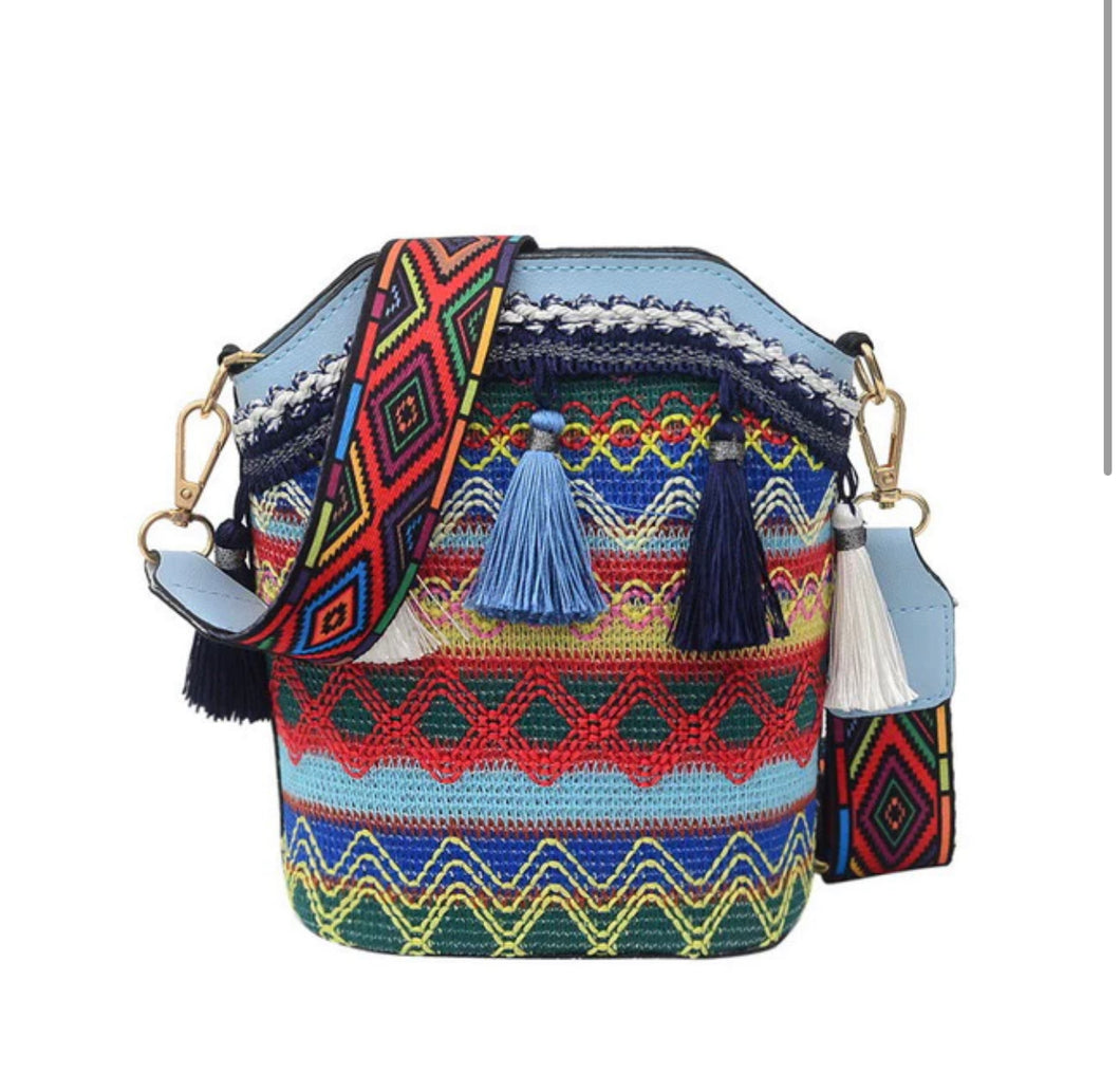 Boho Crossbody Tassel Bag