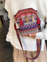 Load image into Gallery viewer, Boho Crossbody Tassel Bag
