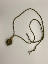 Load image into Gallery viewer, Macrame Interchangeable Crystal Pouch Necklace
