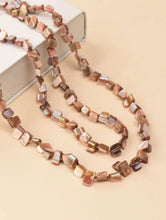 Load image into Gallery viewer, Hand Knotted Shell Bead Long Necklace
