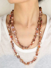 Load image into Gallery viewer, Hand Knotted Shell Bead Long Necklace
