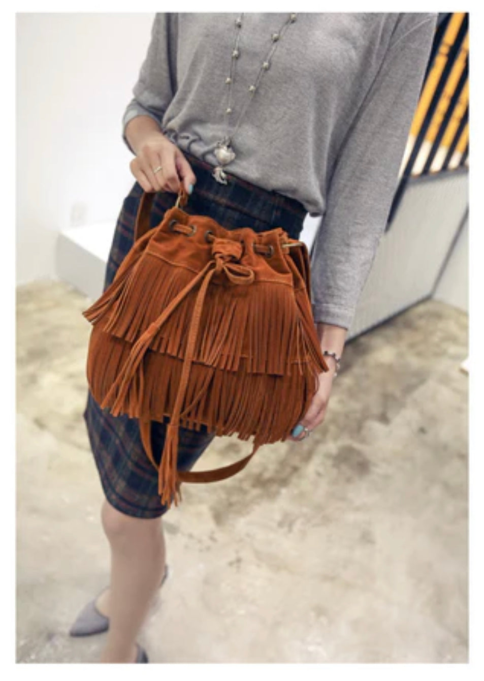 Boho Crossbody Fringe Bag